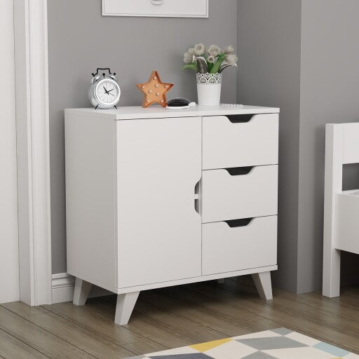 Dulap, Inarch, Valencia 3+1, 72x76x40 cm, PAL, Alb