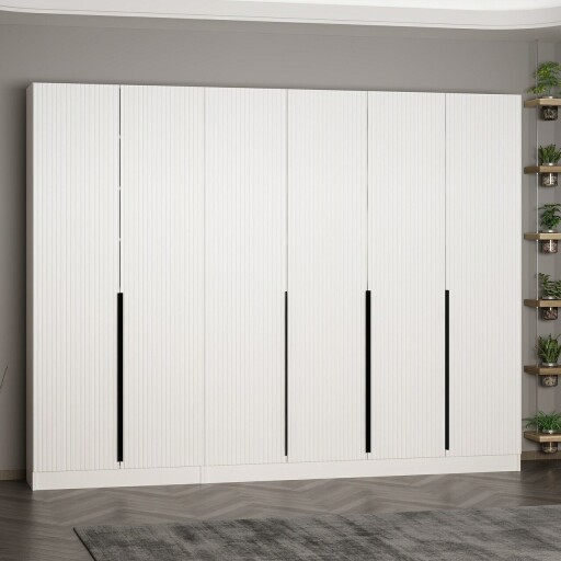 Cuier de perete, Minerva, Noah, 270x210x35 cm, PAL, Alb