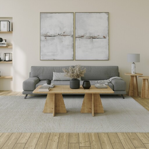 Masuta de cafea, Neostill, Mushroom 2, 120x40x60 cm, PAL, Maro