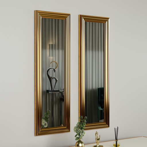 Set 2 oglinzi decorative, Hanah Home, Candy, Auriu