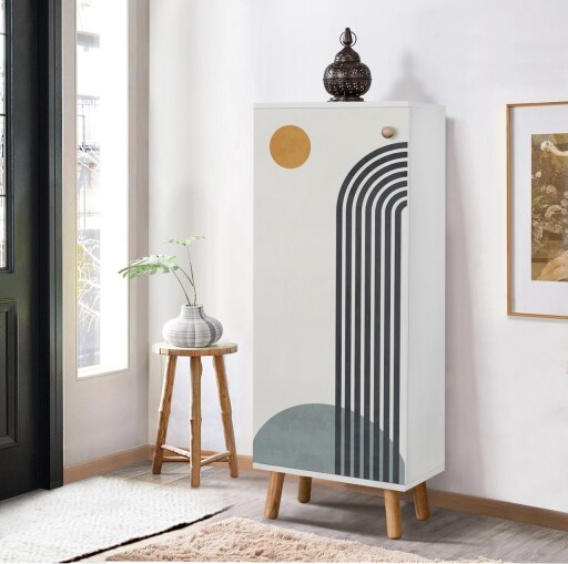 Pantofar, Vella, Vegas, 50x135x38 cm, PAL, Alb