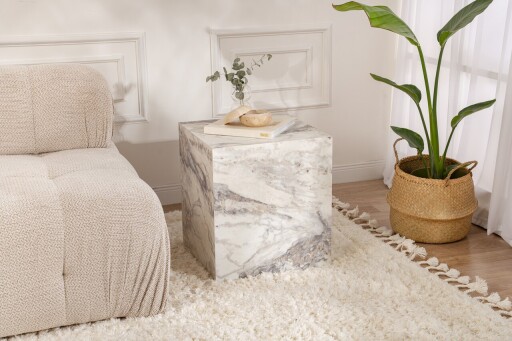 Masuta, Nordure, Küp, 45x50x45 cm, MDF , Marmura Freesia