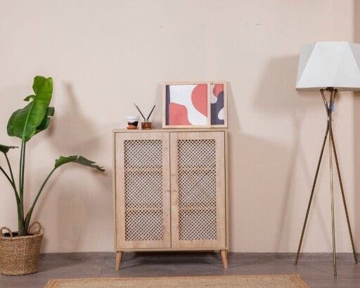 Bufet, Wolina, Goose, 90x105x41 cm, Corp: PAL 100% MELAMINAT, Stejar