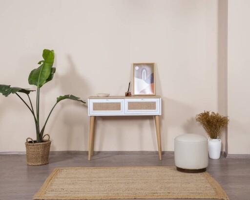 Dulap, Wolina, Mount, 95x100x35 cm, MDF , Alb / Stejar