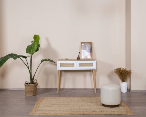 Dulap, Wolina, Bohem, 95x100x35 cm, MDF , Alb / Stejar