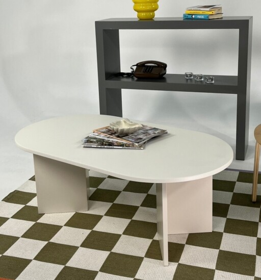 Masuta de cafea, Rotexa, Leo Large, 110x42x60 cm, MDF , Crem