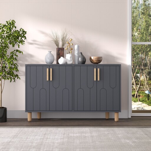 Consola, Odessa, Vincent, 120x73 cm, PAL, Antracit