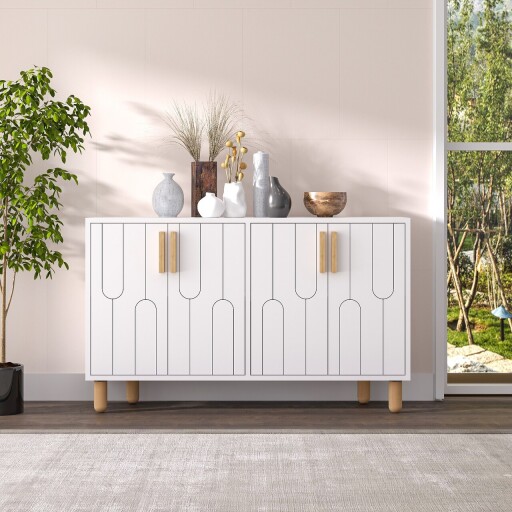 Consola, Odessa, Vincent, 120x73 cm, PAL, Alb