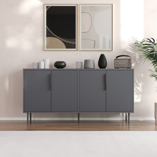 Consola, Odessa, Clara, 150x75x36 cm, PAL, Antracit