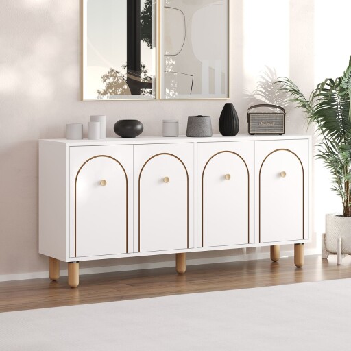 Consola, Odessa, Orıon, 150x73x36 cm, PAL, Alb