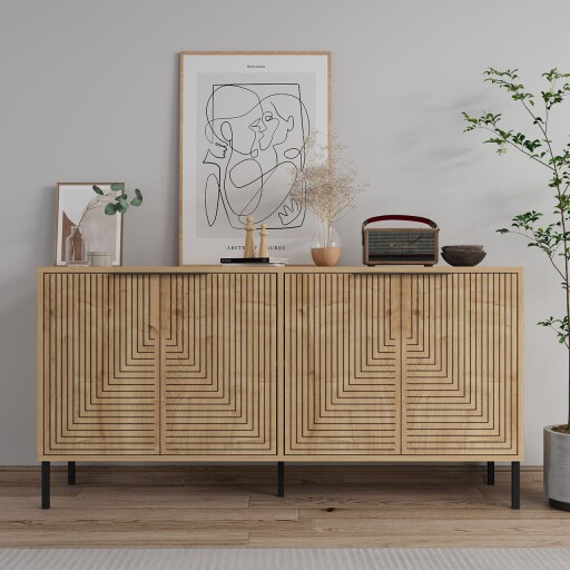 Consola, Odessa, Lurea, 150x75x36 cm, PAL, Maro