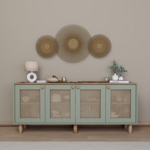 Consola, Miwood, Bohemian 1600-132, 180x75x40 cm, PAL, Verde