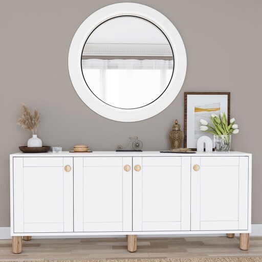 Consola, Miwood, Natura 1600-69, 180x75x40 cm, PAL, Alb