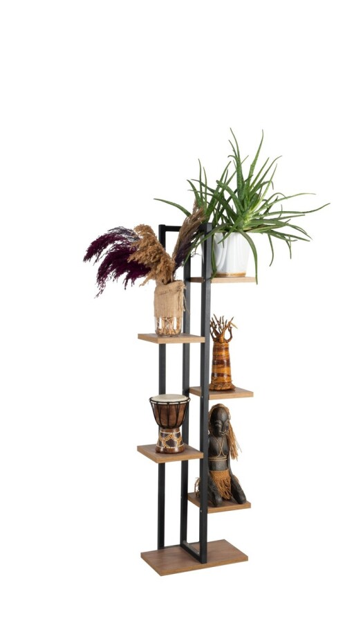 Corp biblioteca, Valovi, Nina, 34x120x19 cm, PAL, Pin Atlantic / Negru