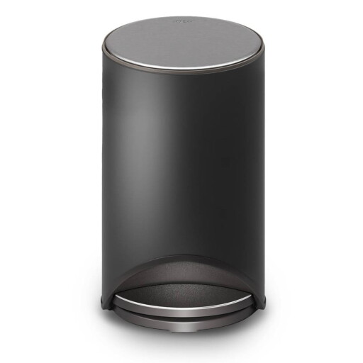 Coș de gunoi negru mat cu pedală din metal 10 l Arc – Joseph Joseph