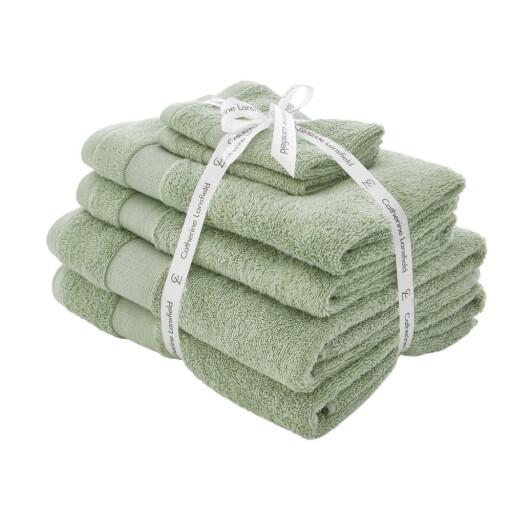 Prosoape de baie verzi 6 buc. din bumbac din frotir Anti-Bacterial – Catherine Lansfield