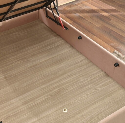 Baza de pat de o persoană și tăblie, Niron, Polo, 90x38x190 cm, Cadru: OȚEL, Maro deschis