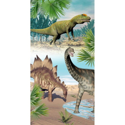 Prosop de plajă din catifea pentru copii 75x150 cm Dino – Good Morning
