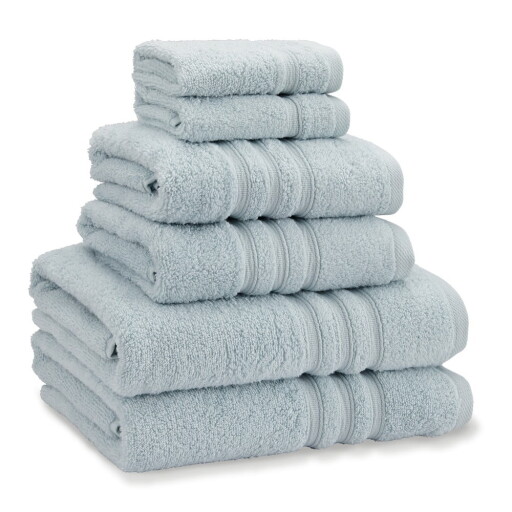 Prosoape de baie albastru-deschis 6 buc. din bumbac din frotir Zero Twist – Catherine Lansfield