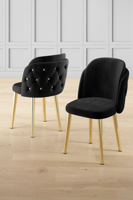 Set scaune 6 piese, Hanah Home, Axle, Negru