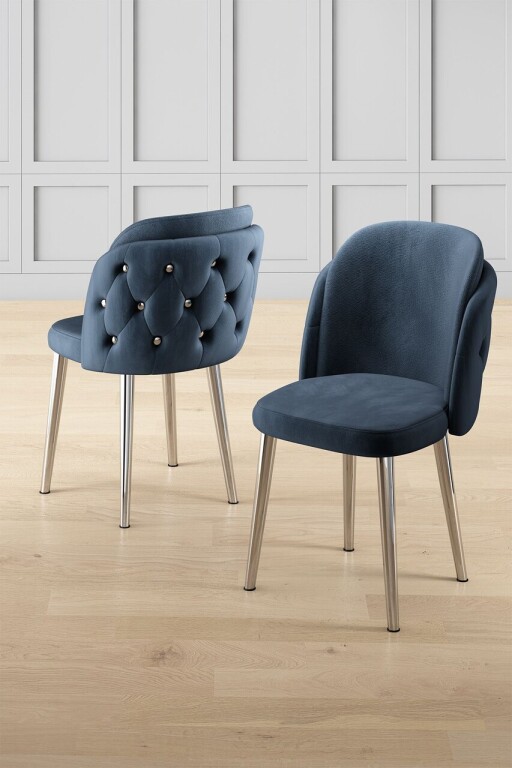 Set scaune 6 piese, Hanah Home, Axle, Antracit / Crom