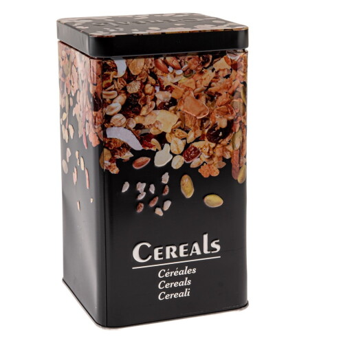 Recipient din metal pentru produse vrac Black3D – Dakls