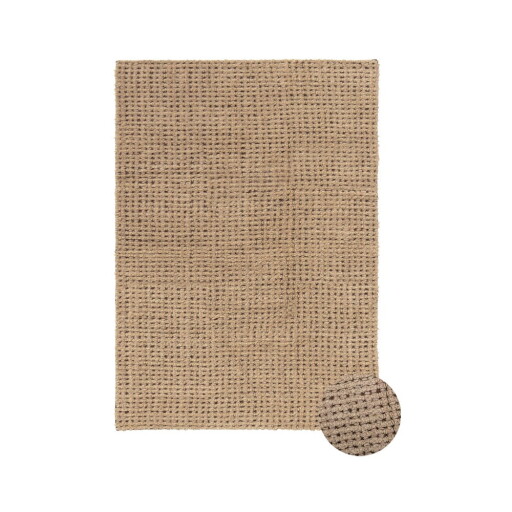 Covor în culoare naturală lavabil, țesut manual din lână 140x200 cm Unexpected Wool – Lorena Canals