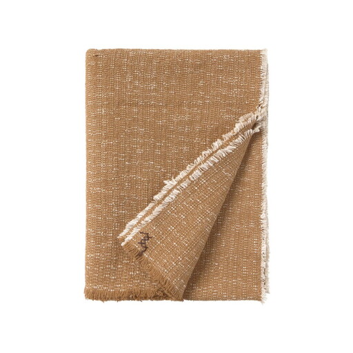 Pătură galben ocru din bumbac 130x180 cm Handloom – Lorena Canals