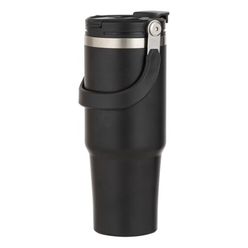 Sticlă neagră de călătorie din oțel inoxidabil 1 l Eco – Ladelle