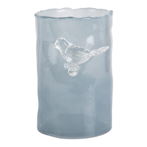 Vază albastră din sticlă (înălțime 15 cm) Bird On Branch – PT LIVING