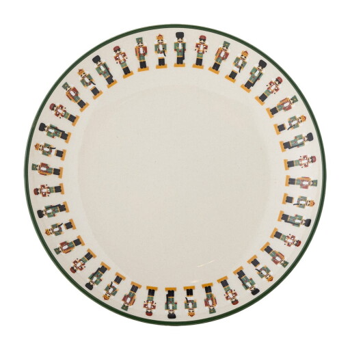 Farfurie crem pentru desert din gresie ø 16 cm cu model de Crăciun Jolly – Bloomingville