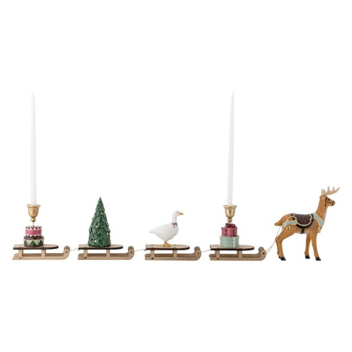 Sfeșnic din polirășină cu model de Crăciun Dasher – Bloomingville
