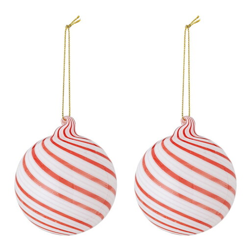 Globuri de Crăciun 2 buc. din sticlă ø 8 cm Zwirl – Bloomingville