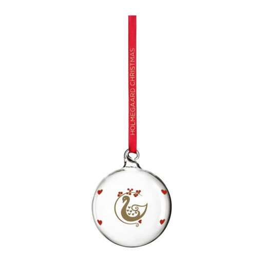 Glob de Crăciun suflat manual din sticlă ø 6,5 cm Ann-Sofi Romme Annual Christmas Bauble 2025 – Holmegaard