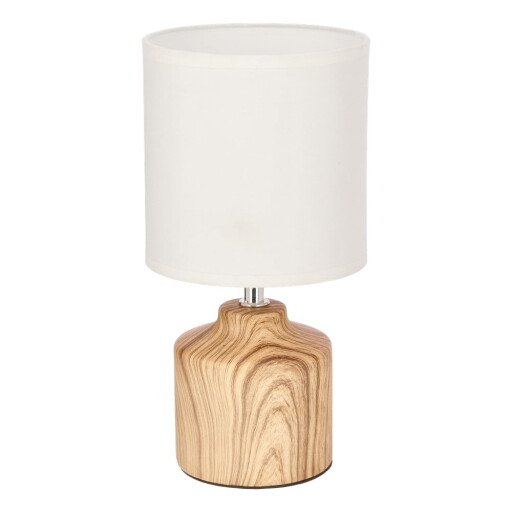 Veioză albă cu abajur textil (înălțime 28 cm) Minos – Candellux Lighting