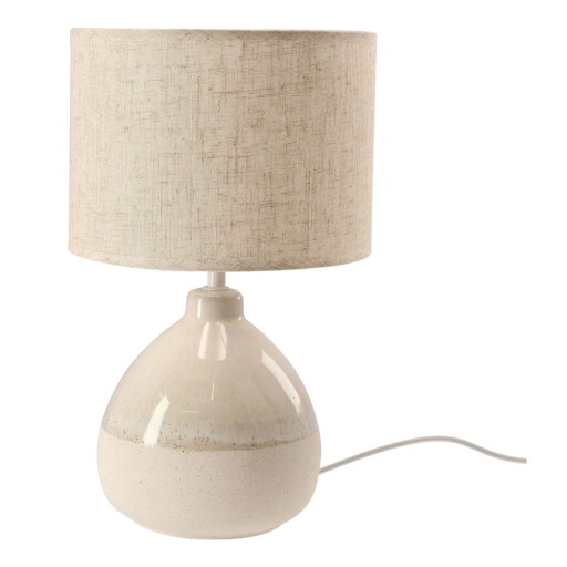 Veioză bej cu abajur textil (înălțime 41 cm) Ardo – Candellux Lighting