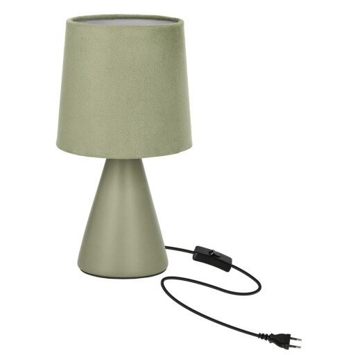Veioză verde cu abajur textil (înălțime 24,5 cm) Satti – Candellux Lighting