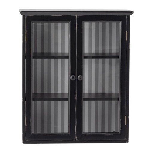 Vitrină neagră din lemn de brad suspendată 51,5x66,5x22,5 cm Hazem – Bloomingville