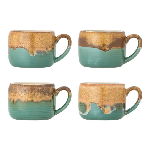 Căni verzi/maro 4 buc. din gresie 400 ml Sheen – Bloomingville