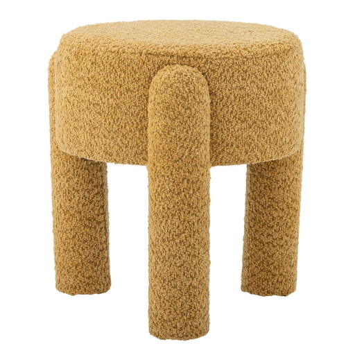 Scaun tip taburet galben ocru tapițat Bruno – Bloomingville