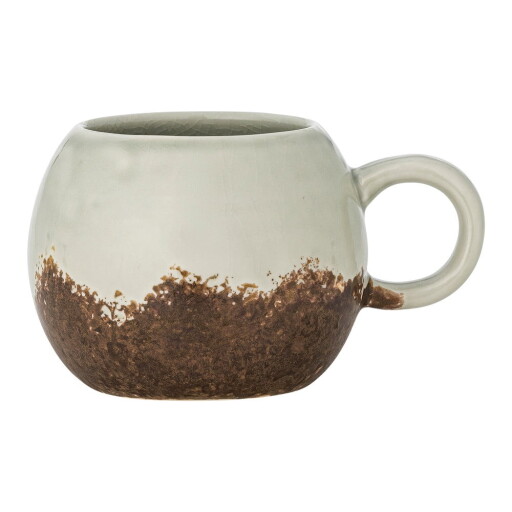 Cană maro/crem din gresie 410 ml Paula – Bloomingville