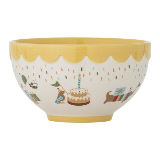 Bol pentru copii galben/crem din gresie ø 13,5 cm Celebrate – Bloomingville Mini