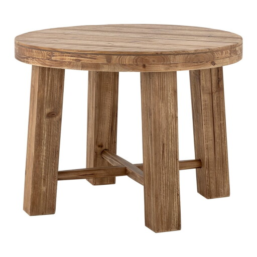 Măsuță de cafea în culoare naturală închisă rotundă cu aspect de lemn exotic ø 60 cm Emmett – Bloomingville