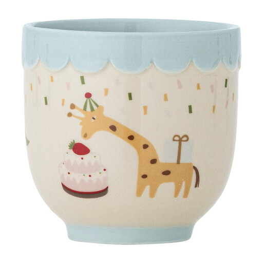 Cană pentru copii albastră/crem din gresie 150 ml Celebrate – Bloomingville Mini