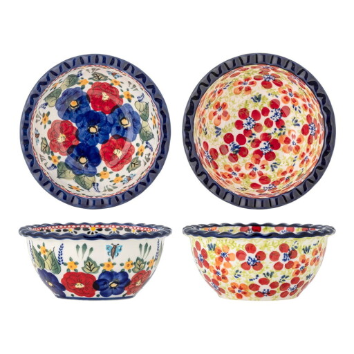 Boluri mici 2 buc. pentru servire din gresie 380 ml Florist – Bloomingville