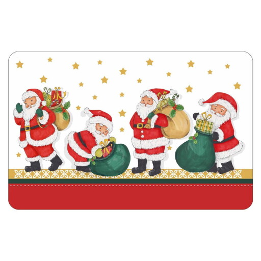 Suport pentru farfurii din plastic 28,5x44 cm cu model de Crăciun Tradition – douceur d'intérieur