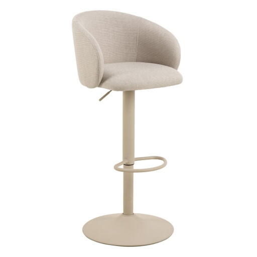 Scaun de bar bej cu înălțime ajustabilă, cu cotiere (înălțime șezut 86 cm) Eleanor – Actona