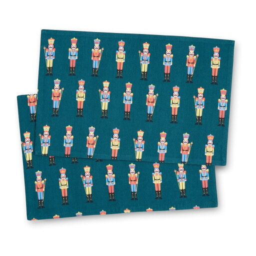 Suporturi pentru farfurii 4 buc. din bumbac 30x46 cm cu model de Crăciun Nutcracker – Catherine Lansfield