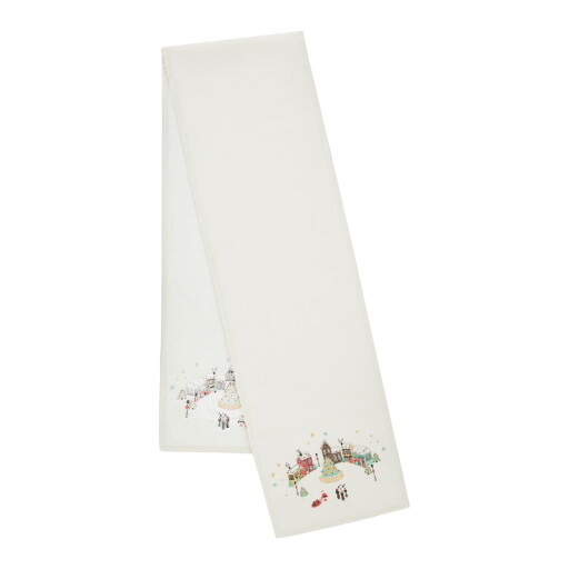 Napron de masă din bumbac 33x220 cm Christmas Town – Catherine Lansfield