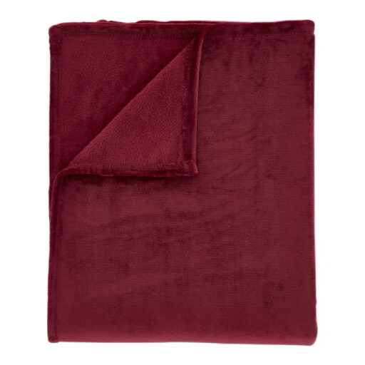 Pătură roșie din micropluș/cocolino 130x170 cm Raschel Velvet – Catherine Lansfield